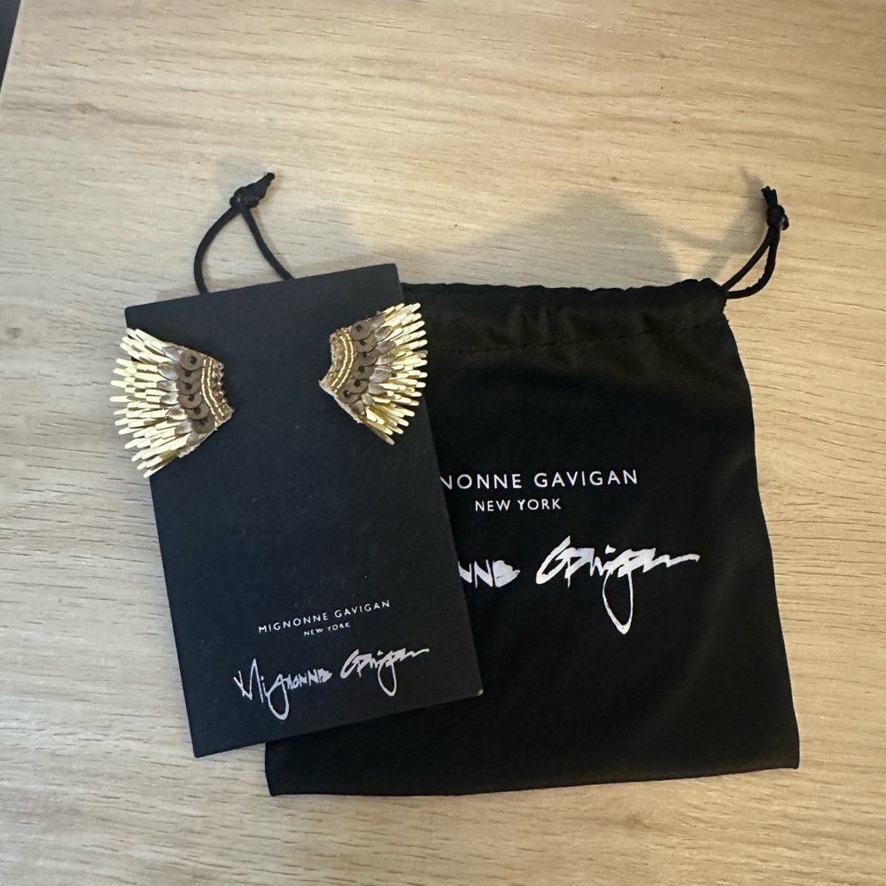 Mignonne Gavigan Gold and Silver Wing Earrings